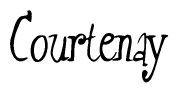 The image contains the word 'Courtenay' written in a cursive, stylized font.