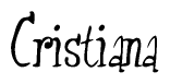 The image contains the word 'Cristiana' written in a cursive, stylized font.