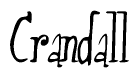 The image contains the word 'Crandall' written in a cursive, stylized font.