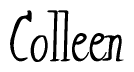 The image is a stylized text or script that reads 'Colleen' in a cursive or calligraphic font.
