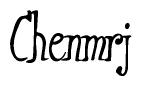 The image is of the word Chenmrj stylized in a cursive script.