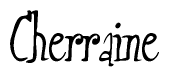 The image is a stylized text or script that reads 'Cherraine' in a cursive or calligraphic font.