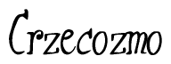 The image contains the word 'Crzecozmo' written in a cursive, stylized font.