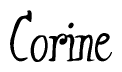 The image is a stylized text or script that reads 'Corine' in a cursive or calligraphic font.