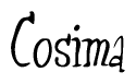   The image is of the word Cosima stylized in a cursive script. 