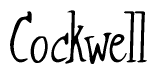 The image contains the word 'Cockwell' written in a cursive, stylized font.