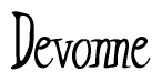 The image is of the word Devonne stylized in a cursive script.