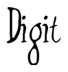 The image is a stylized text or script that reads 'Digit' in a cursive or calligraphic font.