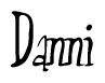   The image is of the word Danni stylized in a cursive script. 