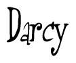 The image contains the word 'Darcy' written in a cursive, stylized font.