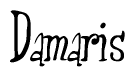 The image is a stylized text or script that reads 'Damaris' in a cursive or calligraphic font.