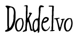 The image contains the word 'Dokdelvo' written in a cursive, stylized font.