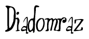 The image contains the word 'Diadomraz' written in a cursive, stylized font.