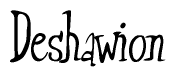 The image is of the word Deshawion stylized in a cursive script.