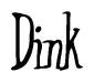 The image contains the word 'Dink' written in a cursive, stylized font.