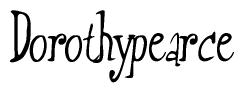 The image contains the word 'Dorothypearce' written in a cursive, stylized font.