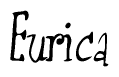 The image contains the word 'Eurica' written in a cursive, stylized font.