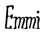 The image is of the word Emmi stylized in a cursive script.