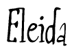 The image is a stylized text or script that reads 'Eleida' in a cursive or calligraphic font.