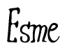 The image contains the word 'Esme' written in a cursive, stylized font.