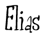 The image is of the word Elias stylized in a cursive script.
