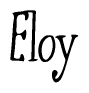 The image is a stylized text or script that reads 'Eloy' in a cursive or calligraphic font.