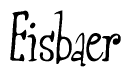 The image is a stylized text or script that reads 'Eisbaer' in a cursive or calligraphic font.