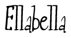 The image contains the word 'Ellabella' written in a cursive, stylized font.