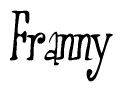 The image is a stylized text or script that reads 'Franny' in a cursive or calligraphic font.