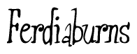 The image contains the word 'Ferdiaburns' written in a cursive, stylized font.