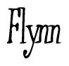 The image is a stylized text or script that reads 'Flynn' in a cursive or calligraphic font.