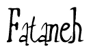 The image contains the word 'Fataneh' written in a cursive, stylized font.