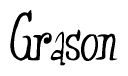 The image is of the word Grason stylized in a cursive script.
