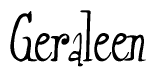 The image is of the word Geraleen stylized in a cursive script.
