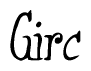 The image is a stylized text or script that reads 'Girc' in a cursive or calligraphic font.