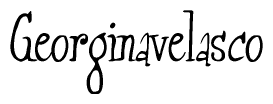 The image is a stylized text or script that reads 'Georginavelasco' in a cursive or calligraphic font.