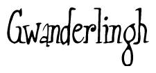 The image is a stylized text or script that reads 'Gwanderlingh' in a cursive or calligraphic font.
