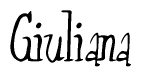 The image contains the word 'Giuliana' written in a cursive, stylized font.
