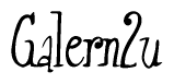 The image is a stylized text or script that reads 'Galern2u' in a cursive or calligraphic font.