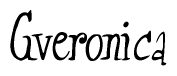 The image is of the word Gveronica stylized in a cursive script.