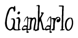 The image contains the word 'Giankarlo' written in a cursive, stylized font.