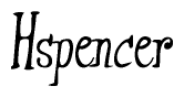 The image contains the word 'Hspencer' written in a cursive, stylized font.