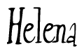 The image is of the word Helena stylized in a cursive script.