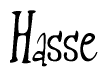 The image is a stylized text or script that reads 'Hasse' in a cursive or calligraphic font.
