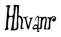 The image contains the word 'Hhvanr' written in a cursive, stylized font.