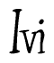 The image is a stylized text or script that reads 'Ivi' in a cursive or calligraphic font.