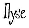 Cursive Script 'Ilyse' Text