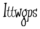 The image contains the word 'Ittwgps' written in a cursive, stylized font.