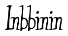The image contains the word 'Inbbinin' written in a cursive, stylized font.