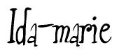 The image contains the word 'Ida-marie' written in a cursive, stylized font.